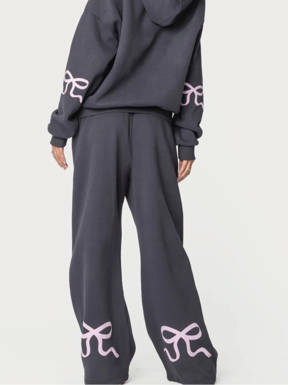 Edikted Bonney Bow Detail Sweatpants